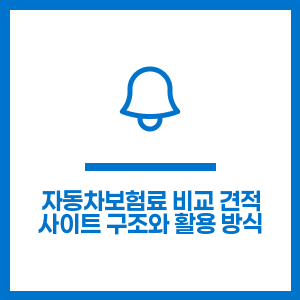 자동차보험료 비교 견적 사이트 구조와 활용 방식