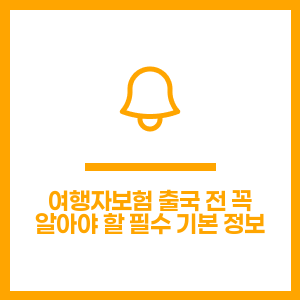 여행자보험 출국 전 꼭 알아야 할 필수 기본 정보